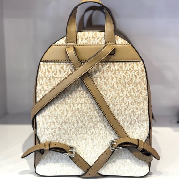 Michael Kors Jaycee Medium Ombré Signature Logo Backpack Husk - Picture 6 of 9